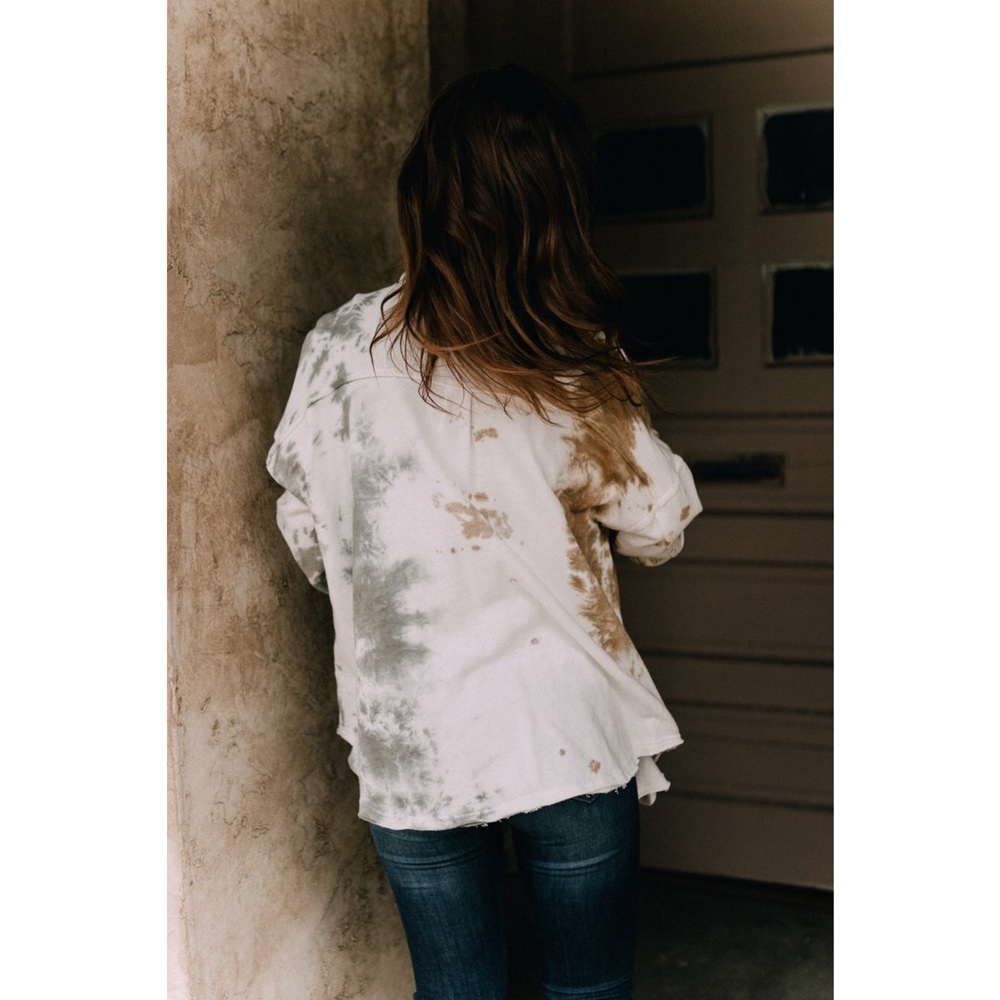 PRICE DROP RESTOCK! Tie Dye Utility Jacket in Toasted Coffee - Picture 8 of 10